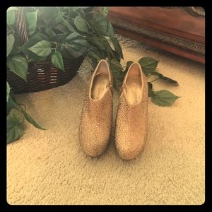 Nude Rhinestone Bootie